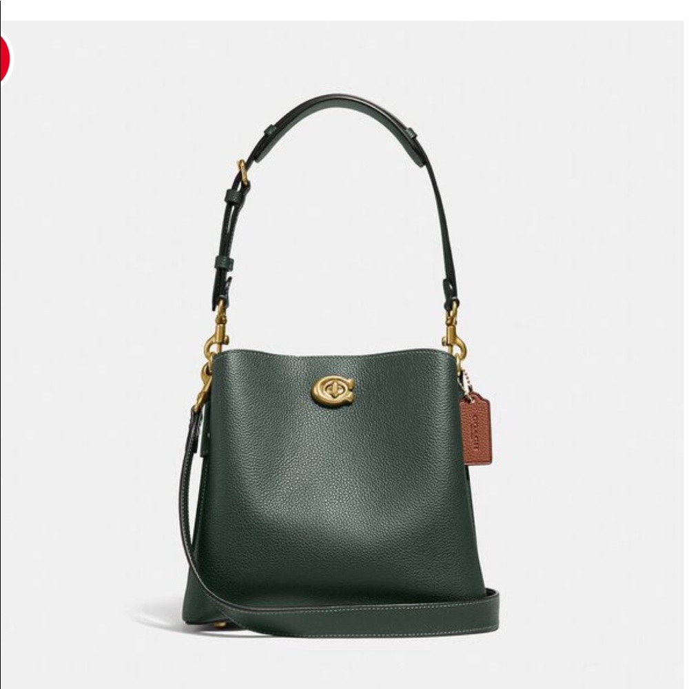 Coach willow bucket Amazon green